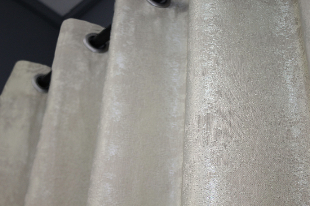 Комплект штор на люверсах VR-Textil Жаккард Sultan XO № 1281ш 150х250 см 2 шт Светло-бежевый (37-0034) Киев - изображение 6