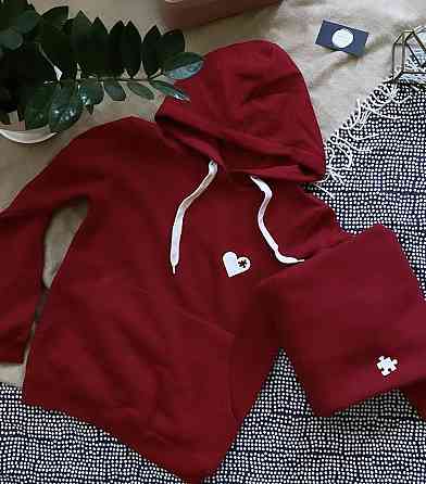 Парні толстовки з ПАЗЛОМ із капюшоном і кишенькою для хлопця та дівчини Чернівці