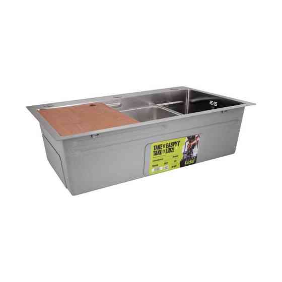 Мойка для кухни интегрированная Lidz Handmade H7545 Brushed Steel 3,0/1,0 мм LDH7545BRU49457 Киев