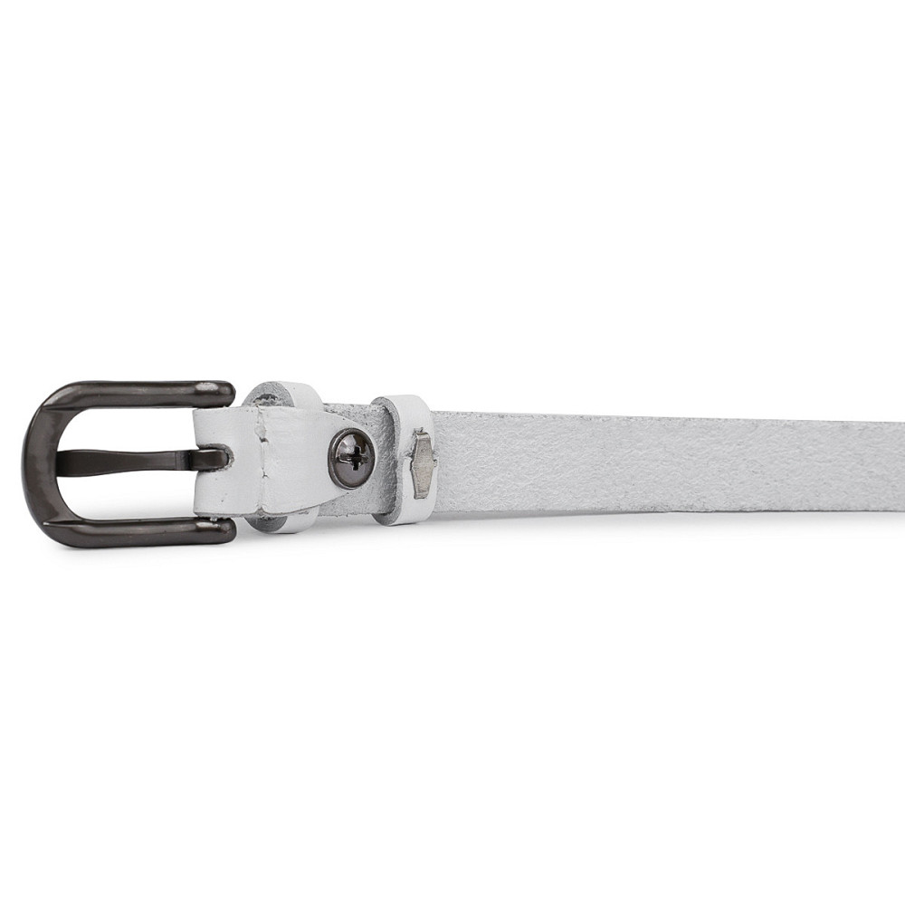 Женский тонкий ремень из натуральной кожи Vintage 20770 Белый Киев - изображение 7