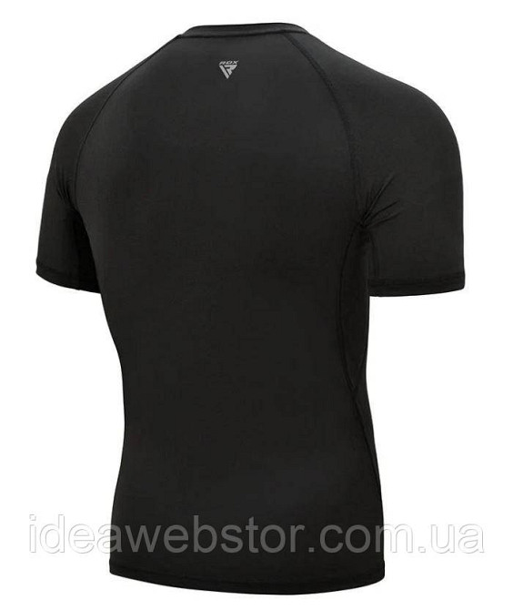 Рашгард RDX T15 Black з коротким рукавом компресійна футболка для ММА БЖ бокса грепплінга фітнесу та тренувань 3XL Київ - фото 7