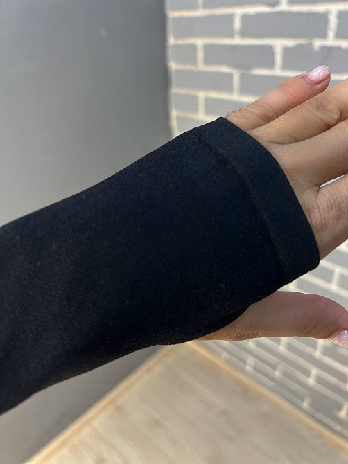 Костюм жіночий LADY HUREM 16194 еластік лосини з топом довгий рукав на палець чорний, чорний, M-L Одеса - фото 5