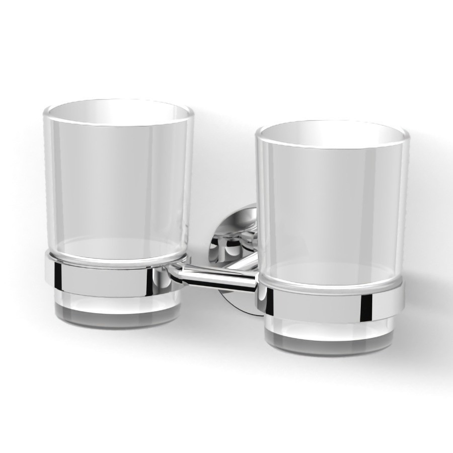 Стакан подвійний для зубних щіток IMPRESE SKALA хром Київ - фото 1