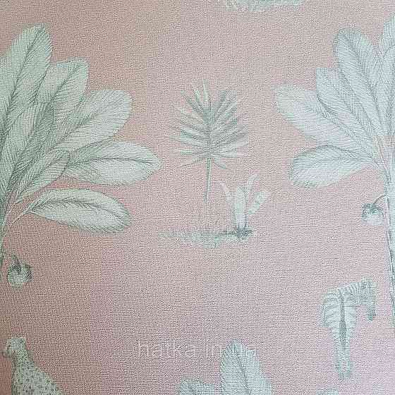 Шпалери флізелінові BN Doodleedo 0,53 х 10 м дитячі саванна слони рисі поні пальми рожеві сірі Київ