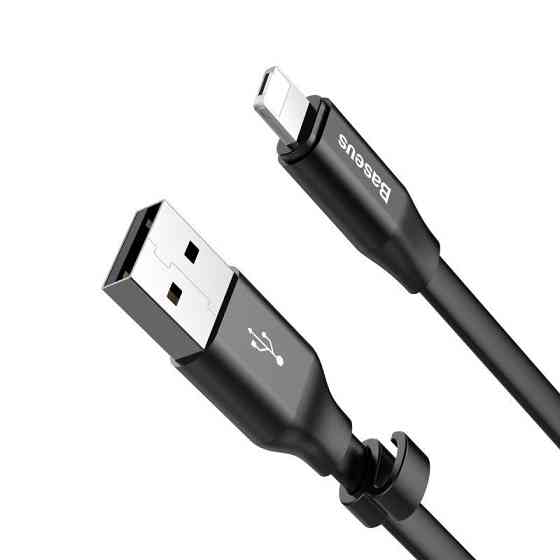 Кабель USB-Lightning/MicroUSB Baseus Two-in-one Portable Cable CALMBJ-01 (Чорний, 0.23м) Николаев