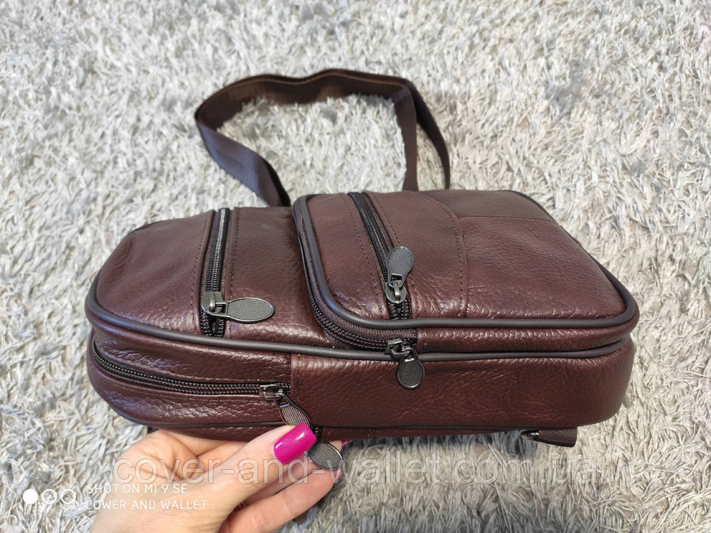 Мужская нагрудная сумка через плечо из натуральной кожи ST Leather Киев - изображение 9