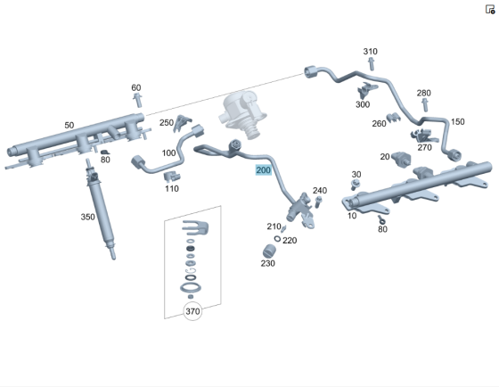 Mercedes-Benz  A2760703532 Трубопровід низького тиску до насосу ТНВД M276 Одесса