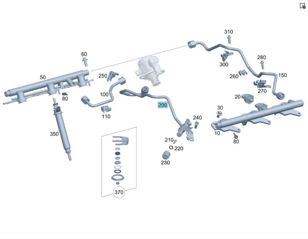 Mercedes-Benz  A2760703532 Трубопровід низького тиску до насосу ТНВД M276 Одесса - изображение 2