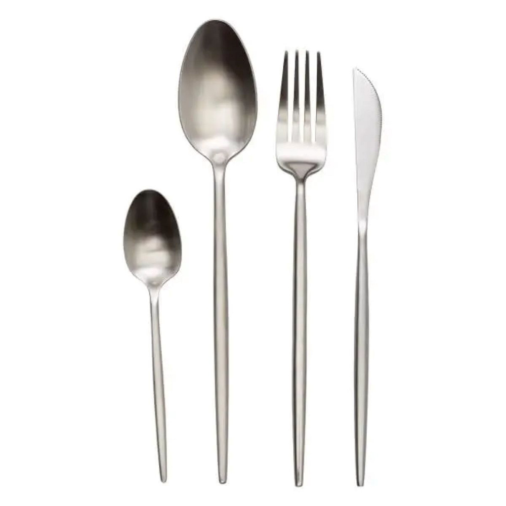 Набір столових приборів 24 предмети столовий набір на 6 персон Сріблястий HP-20-16 Коломия - фото 1