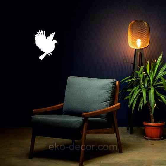 Декоративное настенное Панно «Птичка» Декор на стену(цена за 1шт) 30*21, Белый Киев