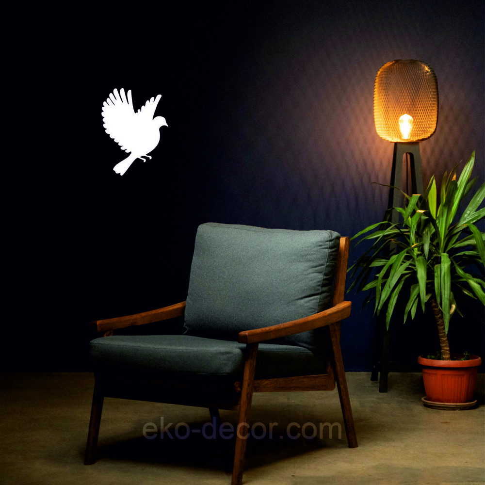Декоративное настенное Панно «Птичка» Декор на стену(цена за 1шт) 30*21, Белый Киев - изображение 4