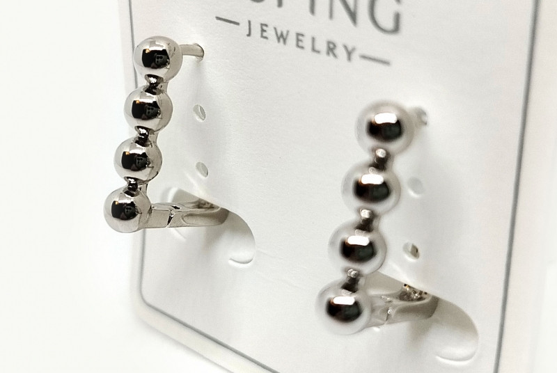 Серьги женские серебристые Киев - изображение 1