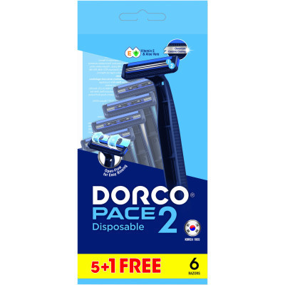Бритва Dorco Pace 2 Plus для мужчин 2 лезвия 6 шт. (8801038592145) Винница - изображение 1