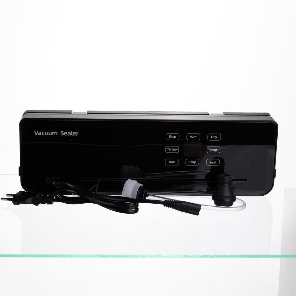 Вакууматор побутовий сенсорний для сухих і вологих продуктів 120 Вт із вбудованим різаком пакувальник вакуумний Чорний HP-11-29B Коломия - фото 5