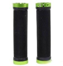 Грипси (ручки керма) SPГареллі SBG-6703-, Чорні із зеленими локами, прямі, круглі, довжина 132 мм Мукачево - фото 1