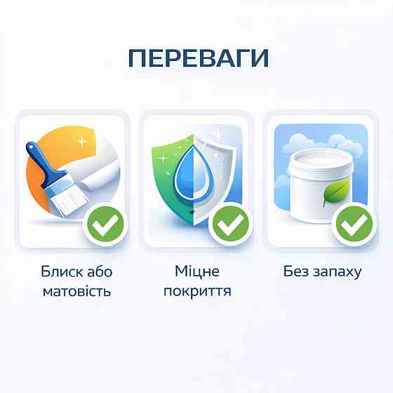Акрилова емаль для вікон та дверей SkyLine Wood без запаху, з протигрибковим ефектом, біла, 10 л Харків