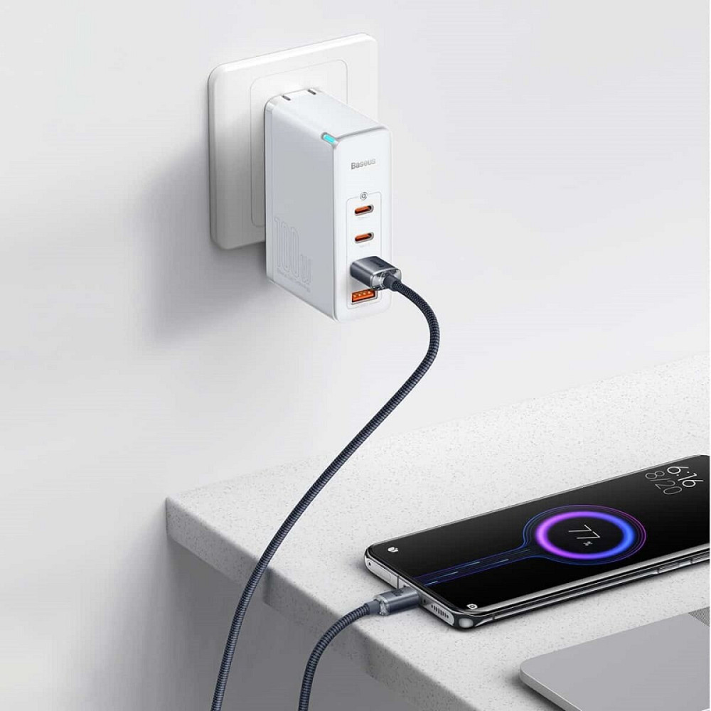 Кабель Baseus Crystal Shine Series Fast Charging Data Cable USB to Type-C 100W 1.2m Black Київ - фото 4