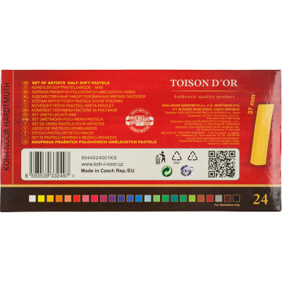 Пастель Koh-i-Noor Toison D'or сухая мягкая 1/2 (половинки) 24 цвета (8544) Винница - изображение 3