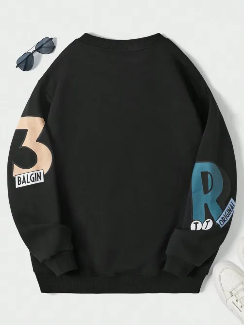 Світшот чорний чоловічий з принтом 2711524681 розмір 48 Дніпро - фото 4