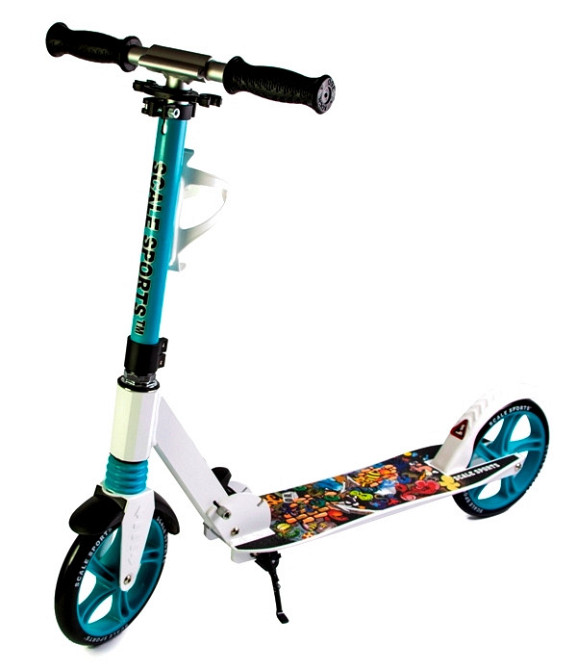 Самокат двухколёсный складной с задним ножным тормозом Scale Sports SS-15 Цвет Tiffany Одесса - изображение 3