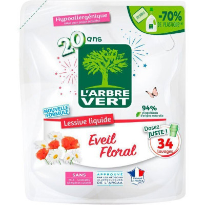 Гель для стирки L'Arbre Vert Цветочное пробуждение запасной блок 1.53 л (3450601046476) Винница - изображение 1