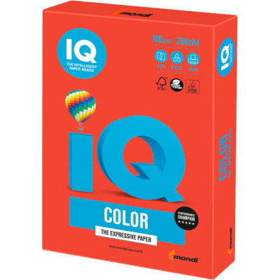 Бумага Mondi IQ color А4 intensive, 160g 250sh Coral Red (CO44/A4/160/IQ) Винница - изображение 1