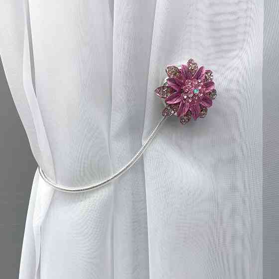 Магніти для штор та гардин "Flowers" набір 2 шт Рожевий (81-221) Київ