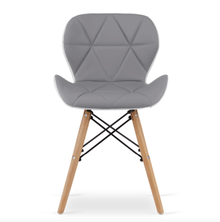 Крісло Leobert Lago екошкіра сіро-білий Київ