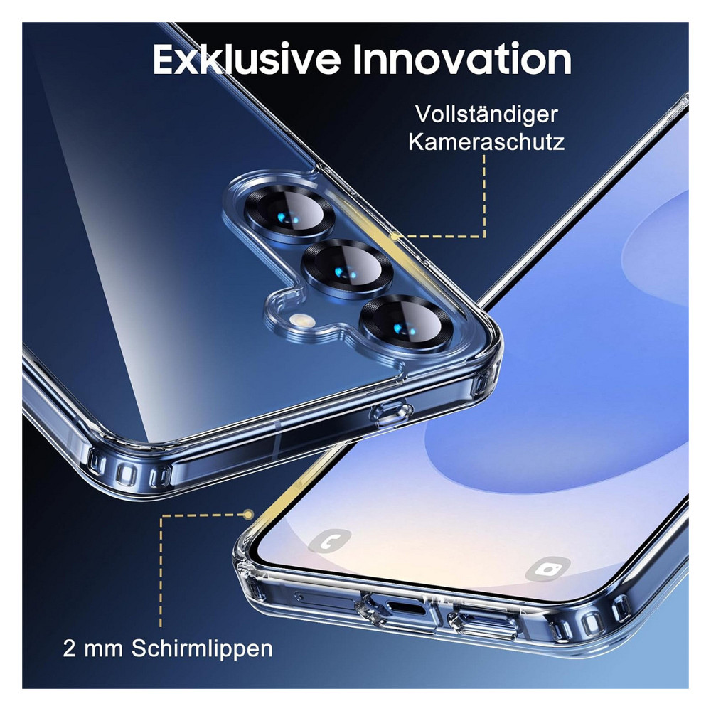 Чохол накладка UniqueMe для Samsung Galaxy S25 прозорий 5 в 1 2 скла і 2 захисти камери 9H антижовтіння Київ - фото 5