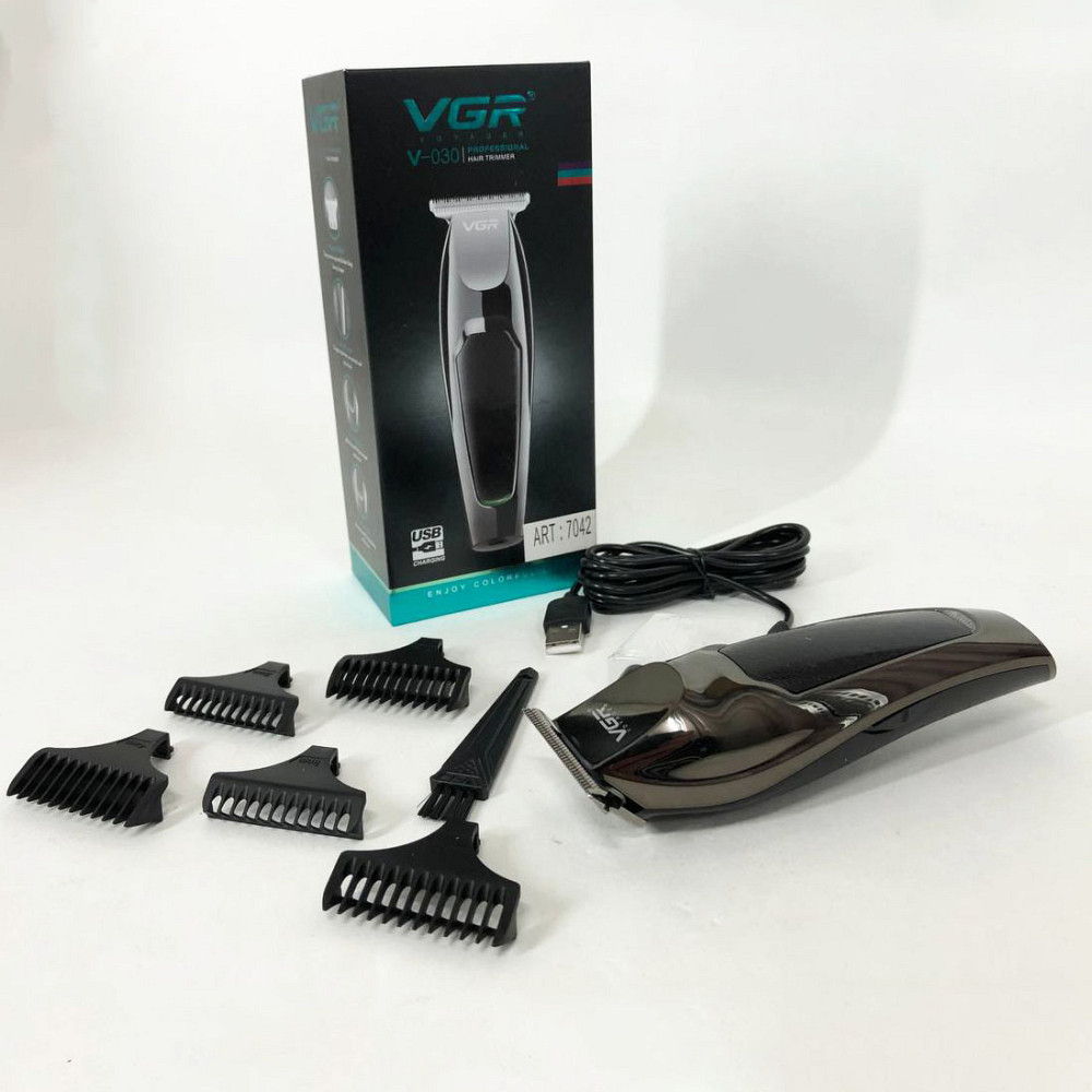 Машинка для стрижки посеченных волос VGR V-030, Моющаяся машинка для стрижки Бритва триммер бороды KB-65 Львов - изображение 20