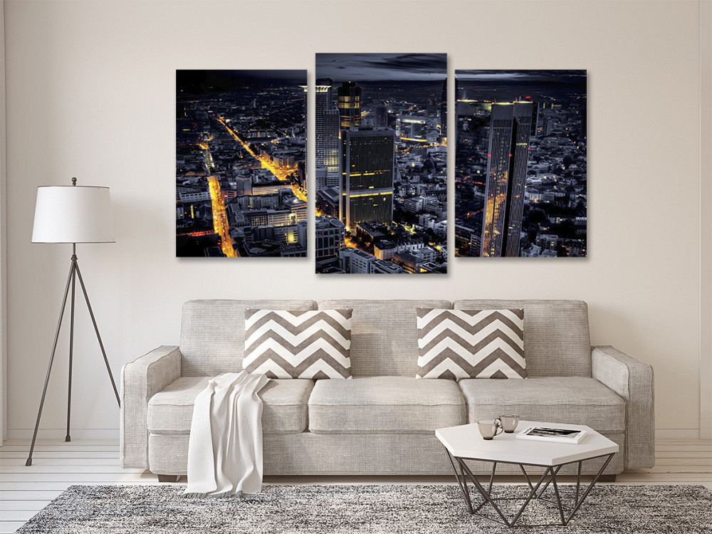 Модульная картина в гостиную / спальню  Ніч в місті Art-593_3 70x130 см Киев - изображение 2