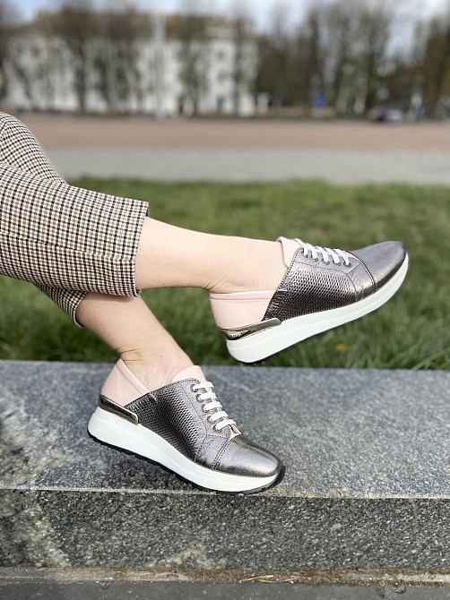 Sothby 's Кросівки жіночі Sothby 's K-810 темн.срібло+пудра (весна-осінь, шкіра натуральна) (33 Коломыя - изображение 2