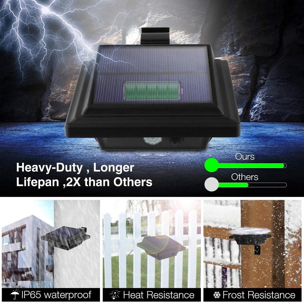 Солнечный светильник KEENZO 25 LED (500LM) с датчиком движения: Водонепроницаемый IP65, для водостоков, заборов и стен Киев - изображение 6