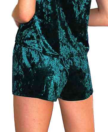 Велюровая пижама шорты и футболка Пудровый S/М Харьков