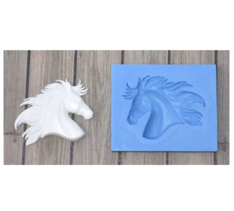 Молд силиконовый Лошадь голова 40 на 48 мм серый Киев - изображение 1