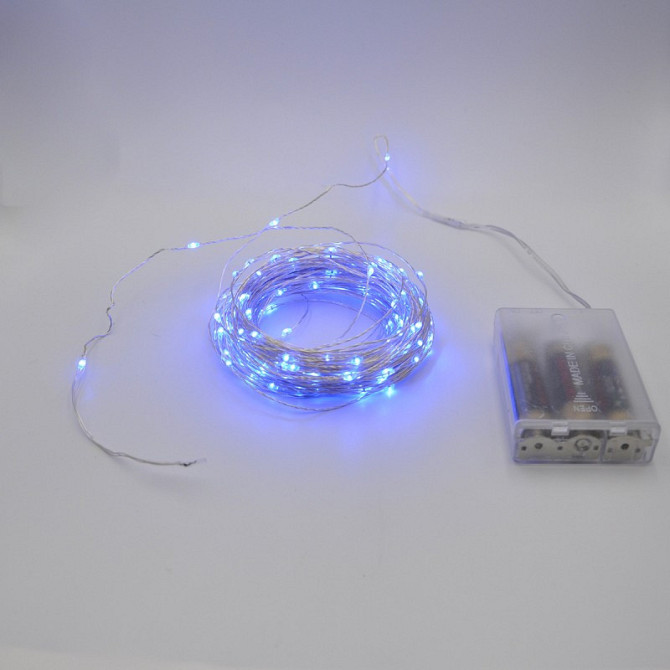 Xmas гирлянд 200 Led (Copper) на медной проволоке (Капля росы) B Синяя от батареек+USB 7293 Киев - изображение 2