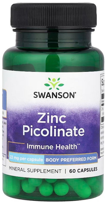 Цинк Swanson Zinc Picolinate 22 mg 60 caps Київ - фото 1