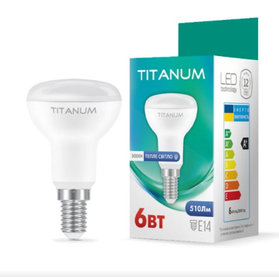 Лампа R50 6W E14 3000K 220V LED Titanum Житомир