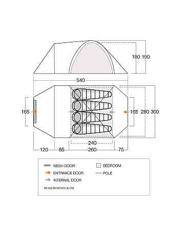 Намет чотиримісний Vango Mokala 450 Mineral Green (TETMOKALA000001) Київ