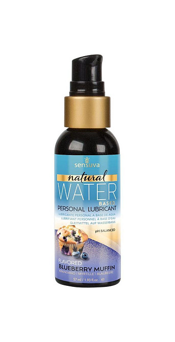 Змазка на водній основі Sensuva Natural Water-Based Blueberry Muffin 57мл без гліцерину та парабенів Sex Aura Київ - фото 1
