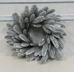 Різдвяний вінок Елітний засніжений із хвої литої (діаметр - 45 см) Вінниця - фото 3