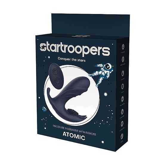 Анатомический массажер простаты с вибрацией Dream Toys Startroopers, синий, 12,5 см Sex Aura Киев