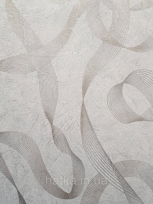 Шпалери метрові вінілові на флізеліні Sintra Vila абстракція зигзаги смуги світло-сірі сріблясті 532515 Київ - фото 1