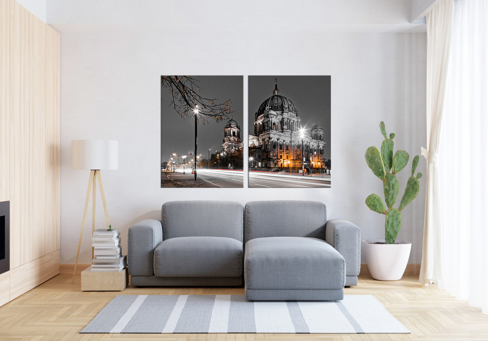 Модульная картина в гостиную / спальню  Нічне місто  TLV-2_033 90x132 см Київ - фото 3