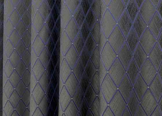 Шторна тканина жакард, колекція "RUBI" колір графітовий з синім 1756ш Київ