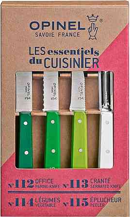 Кухонний Набір Ножів 4 предмети Opinel (Опінель) No.112 - 115 "Essentials Natural" (001709) Нержавію Нововолинськ