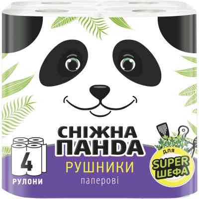 Бумажные полотенца Сніжна Панда 2 слоя 4 рулона (4823019009071) Винница