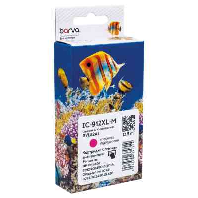 Картридж Barva HP 912XL (3YL78AE/3YL82AE) 900 c, Magenta (IC-912XL-M) Вінниця