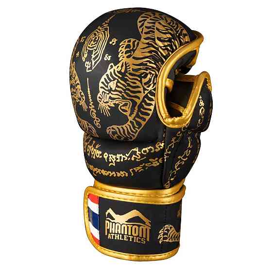 Рукавиці для ММА Phantom Muay Thai Black Gold L/XL (капа у подарунок) Кам'янське