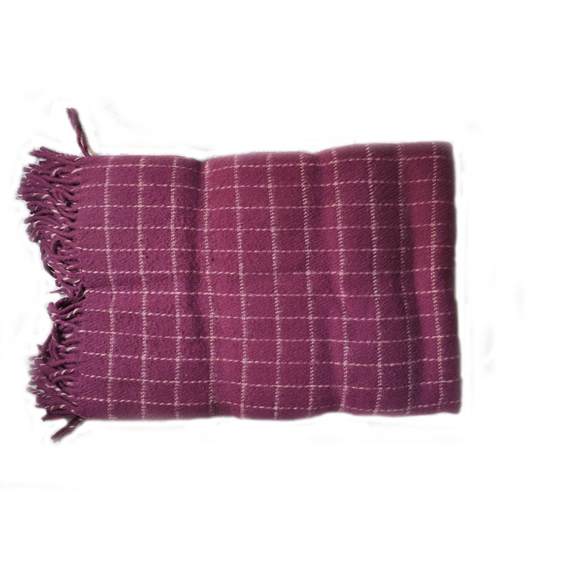 Плед із вовни мериноса 140×200 бордовий 1к Київ - фото 3